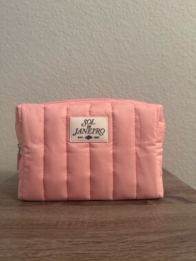 Sol de Janeiro Blush Pink Quilted Cosmetic Case